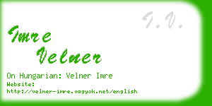 imre velner business card